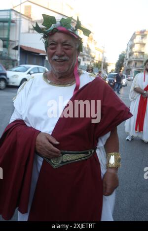 12. Juli 2024, Arzano, Campania/Neapel, Italien: Wiederaufbau der Tragedia di Santa Giustina in Arzano. (Kreditbild: © Salvatore Esposito/Pacific Press via ZUMA Press Wire) NUR REDAKTIONELLE VERWENDUNG! Nicht für kommerzielle ZWECKE! Stockfoto