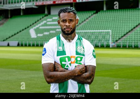 Groningen, Niederlande. Juli 2024. GRONINGEN, 17-07-2024, Stadion Euroborg, Football, Dutch Eredivisie, Saison 2024/2025, FC Groningen Spieler Leandro Bacuna Credit: Pro Shots/Alamy Live News Stockfoto