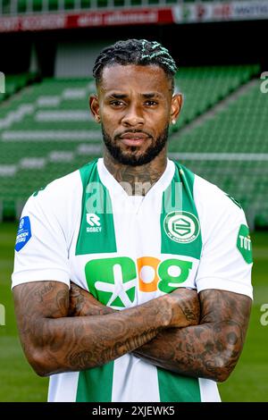 Groningen, Niederlande. Juli 2024. GRONINGEN, 17-07-2024, Stadion Euroborg, Football, Dutch Eredivisie, Saison 2024/2025, FC Groningen Spieler Leandro Bacuna Credit: Pro Shots/Alamy Live News Stockfoto