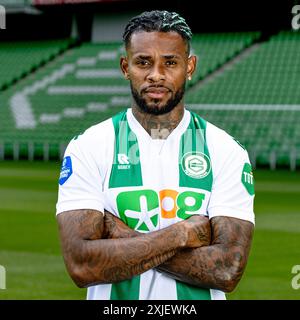 Groningen, Niederlande. Juli 2024. GRONINGEN, 17-07-2024, Stadion Euroborg, Football, Dutch Eredivisie, Saison 2024/2025, FC Groningen Spieler Leandro Bacuna Credit: Pro Shots/Alamy Live News Stockfoto