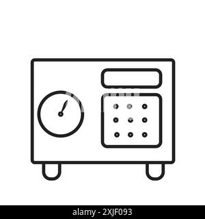 Safe Box Symbol einfaches flaches Vektorsymbol Umriss Kollektion Set Logo Stock Vektor