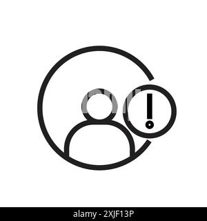 Benutzerinformationssymbol einfaches flaches Vektorsymbol Umriss Sammlung Set Logo Stock Vektor