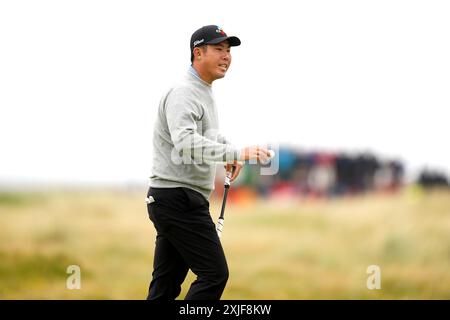 Südkoreas Byeong Hun an am 5. Tag eins der Open in Royal Troon, South Ayrshire, Schottland. Bilddatum: Donnerstag, 18. Juli 2024. Stockfoto