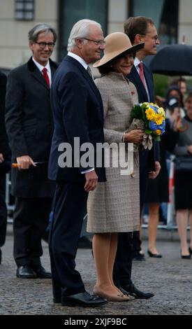 König Carl XVI. Gustaf von Schweden, Koenigin Silvia von Schweden, Michael Mueller u.a. - Treffen des Berliner Oberbuergermeisters Mit Dem Gegend Stockfoto