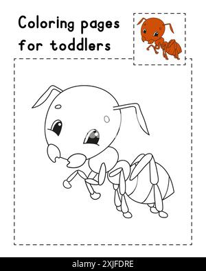 Malbuch-Seite für Kinder. Figur im Cartoon-Stil. Isoliert auf weißem Hintergrund. Vektorabbildung. Stock Vektor