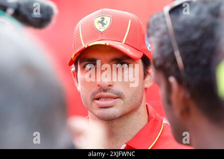 Mogyorod, Ungarn. Juli 2024. Formel 1 großer Preis von Ungarn in Hungaroring, Ungarn. Im Bild: Carlos Sainz (SPA) von Scuderia Ferrari © Piotr Zajac/Alamy Live News Stockfoto