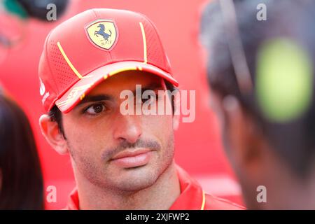 Mogyorod, Ungarn. Juli 2024. Formel 1 großer Preis von Ungarn in Hungaroring, Ungarn. Im Bild: Carlos Sainz (SPA) von Scuderia Ferrari © Piotr Zajac/Alamy Live News Stockfoto