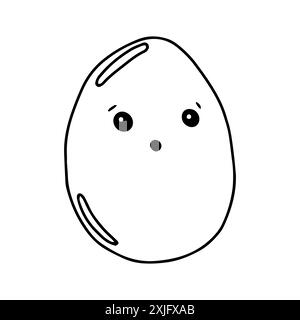 Kontur umreißen. Doodle-STYLE. Handgezeichnet. Einfache Formen. Konstruktionselement. Vektorillustration isoliert auf weißem Hintergrund. Stock Vektor