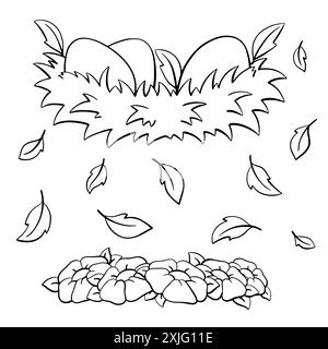 Kontur umreißen. Konstruktionselement. Vektorillustration isoliert auf weißem Hintergrund. Vorlage für Bücher, Aufkleber, Poster, Karten, Kleidung. Stock Vektor