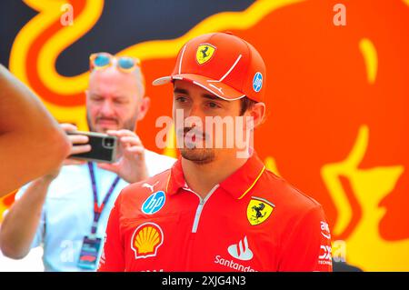 Budapest, Ungarn. Juli 2024. 18. Juli 2024, Hungaroring, Budapest, FORMEL 1 GROSSER PREIS VON UNGARN 2024, im Bild Charles Leclerc (MCO), Scuderia Ferrari HP/dpa/Alamy Live News Stockfoto