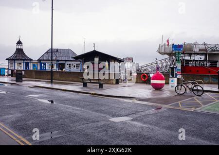 Meeresmine am Harwich Quay in Essex Stockfoto