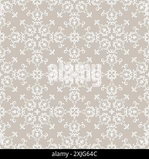 Tapete im Barockstil. Ein nahtloser Vektorhintergrund. Blumenschmuck. Stock Vektor