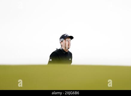 England Matthew Jordan am 15. Tag eins der Open in Royal Troon, South Ayrshire, Schottland. Bilddatum: Donnerstag, 18. Juli 2024. Stockfoto