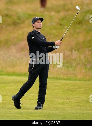 England Matthew Jordan am 15. Tag eins der Open in Royal Troon, South Ayrshire, Schottland. Bilddatum: Donnerstag, 18. Juli 2024. Stockfoto