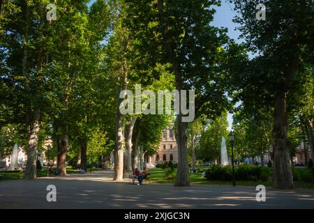 Zrinjevac Park in Zagreb Stadt in Kroatien in Europa Stockfoto