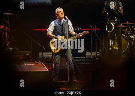 Stockholm, Schweden. Juli 2024. STOCKHOLM, SCHWEDEN 20240718 Bruce Springsteen und die E Street Band spielen am Donnerstagabend, dem zweiten Konzert in Stockholm, in der Strawberry Arena. Foto: Magnus Lejhall/TT/Code 10658 Credit: TT News Agency/Alamy Live News Stockfoto