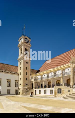 Königlicher Palast oder Palast der Schulen (Paco das Escolas) historischer architektonischer Komplex der Universität der Stadt Coimbra, Portugal, Europa Stockfoto