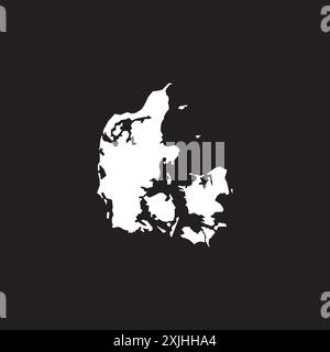 Dänemark Karte Symbol Symbol Symbol Design Stock Vektor