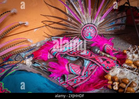 Tanzveranstaltung im Kulturhaus im Stadtzentrum von Puebla de Zaragoza. Stockfoto