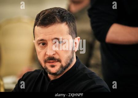 Washington, USA. Juli 2024. Wolodymyr Selenski, Präsident der Ukraine, vor einem Treffen. Quelle: Kay Nietfeld/dpa/Alamy Live News Stockfoto