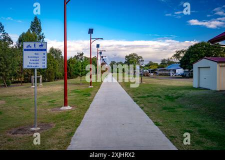 Toogoolawah, Queensland, Australien - Historisches Bahnhofsgebäude am Brisbane Valley Rail Trail Stockfoto