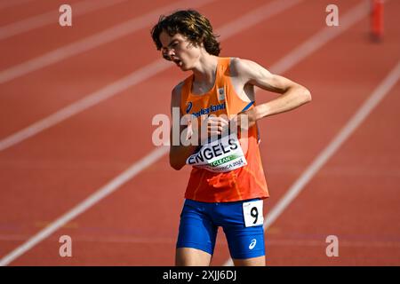 Banska Bystrica, Slowakei. Juli 2024. BANSKA BYSTRICA, SLOWAKEI - 19. JULI: Ivar Engels aus den Niederlanden trat am 19. Juli 2024 in Banska Bystrica, Slowakei, bei den 2000 m langen Steeplechase Men an. (Foto: Nikola Krstic/BSR Agency) Credit: BSR Agency/Alamy Live News Stockfoto