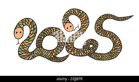 Happy Chinese New Year 2025, Bannerdesign Stock Vektor