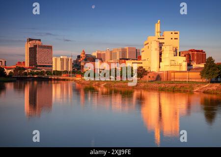 Rochester, Minnesota, USA. Stadtbild von Rochester, Minnesota, USA bei Sonnenaufgang im Sommer. Stockfoto