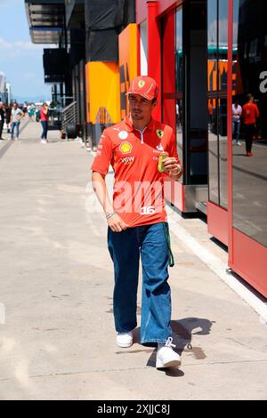 Budapest, Ungarn. Juli 2024. 18. Juli 2024, Hungaroring, Budapest, FORMEL 1 GROSSER PREIS VON UNGARN 2024, im Bild Charles Leclerc (MCO), Scuderia Ferrari HP/dpa/Alamy Live News Stockfoto