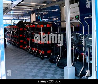 Budapest, Ungarn. Juli 2024. 18. Juli 2024, Hungaroring, Budapest, FORMEL 1 GRAND PRIX 2024 VON UNGARN, im Bild Reifenwärmer bei Williams Credit: dpa/Alamy Live News Stockfoto