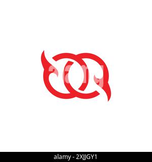 Verknüpfte Ringe des Brandsymbolvektors Stock Vektor