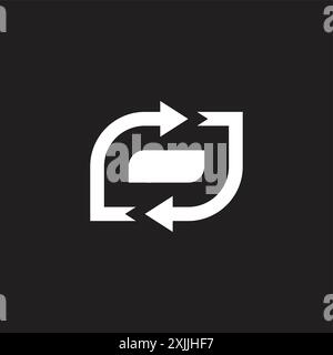 Rotationspfeile verarbeiten den Symbolvektor der Produktion Stock Vektor