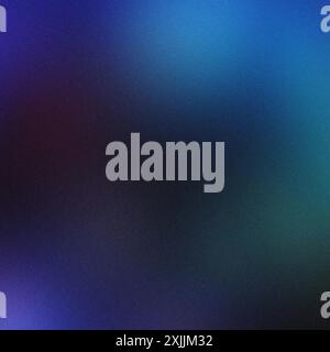 Abstrakter Hintergrund mit blauem und schwarzem Farbverlauf und dezenter, körniger Textur Stockfoto