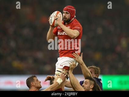 Dateifoto vom 02/18 des Wales-Kapitäns Cory Hill, der sich vom Finale der Australien-Tour am Freitag gegen Queensland Reds in Brisbane zurückgezogen hat. Ausgabedatum: Freitag, 19. Juli 2024. Stockfoto