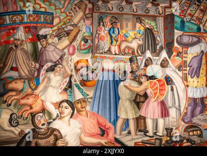 Maruja Mallo, die Messe ( La Verbena), 1928, Öl auf Leinwand, Pompidou Zentrum, Paris. Stockfoto