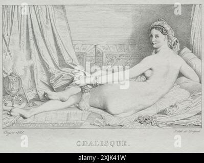 Odalisque, 1825. Jean-Auguste-Dominique Ingres (Französisch Stockfoto