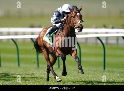 Aktenfoto vom 04/23 des Passagiers, der seine sehnsüchtig erwartete Rückkehr auf die Strecke in den Sky Bet York Stoute machen konnte, wenn er den Startschuss von Trainer Sir Michael Stoute erhielt. Ausgabedatum: Freitag, 19. Juli 2024. Stockfoto