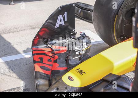 Red Bull Racing RB20, mechanischer Frontflügel beim Großen Preis von Ungarn der Formel 1 2024, 13. Runde der Formel 1-Weltmeisterschaft 2024 vom 19. Bis 21. Juli 2024 auf dem Hungaroring in Mogyorod, Ungarn Stockfoto
