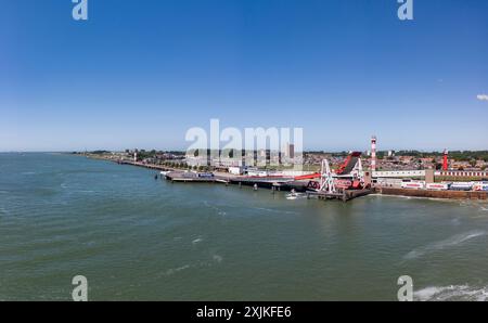 Der Passagierfährhafen in Hook of Holland, Niederlande Stockfoto