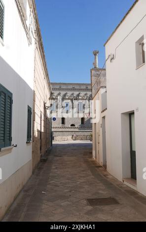 Barocke Schlossfassade in Corigliano d Otranto, Apulien, Italien Stockfoto