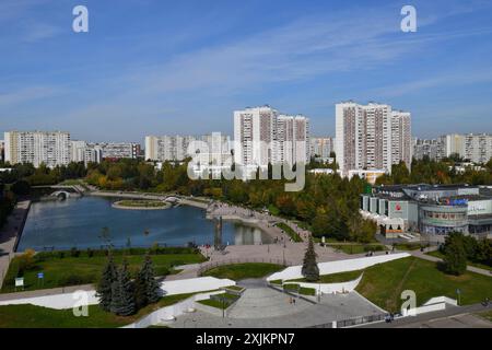 Moskau, Russland, 17. September. 2023. Zelenograd ist ein umweltfreundlicher Stadtteil in Moskau außerhalb der Moskauer Ringstraße Stockfoto