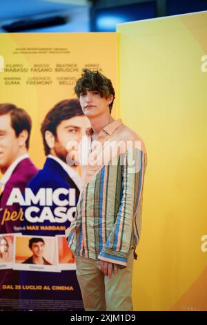 ROM, ITALIEN - 18. JULI: Rocco Fasano nimmt am Fotogespräch von „Amici per caso“ im Cinema Adriano in Rom Teil (ph: Giovanna Onofri) Stockfoto