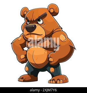 Illustration Des Wütenden Bären Stock Vektor