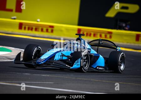 07 CRAWFORD Jak (usa), DAMS Lucas Oil, Dallara F2 2024, Aktion während der 9. Runde der FIA Formel 2 Meisterschaft 2024 vom 19. Bis 21. Juli 2024 auf dem Hungaroring in Mogyorod, Ungarn - Foto Xavi Bonilla / DPPI Stockfoto