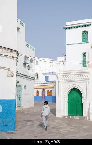 Ibn Khaldun Square, Asilah, marokko Stockfoto