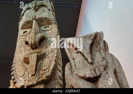 Haus zeremonieller Posten, papua New Guinea, Sa Bassa Blanca Museum (msbb) Yannick Vu und Ben Jakober, Alcudia, Mallorca, Spanien Stockfoto