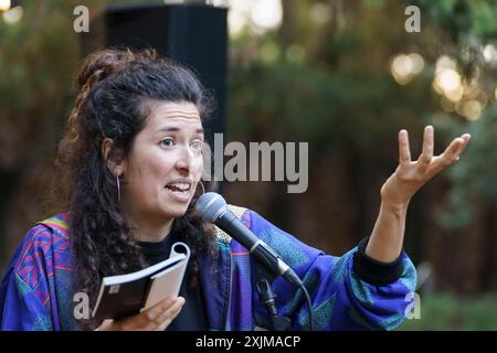 Jessica Ferrer, poetisches Konzert, Oratori de Sant Blai, Campos, Mallorca, Balearen, Spanien poetisches Konzert, Oratori de Sant Blai, Campos Stockfoto