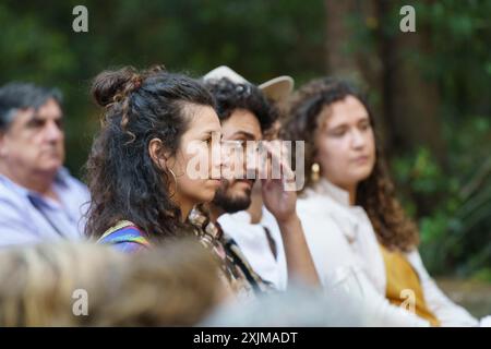 Jessica Ferrer, poetisches Konzert, Oratori de Sant Blai, Campos, Mallorca, Balearen, Spanien poetisches Konzert, Oratori de Sant Blai, Campos Stockfoto