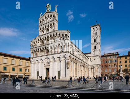 Basilika San Michele in Foro, Römisch-katholische Kirche, Lucca, Toskana, Italien Stockfoto