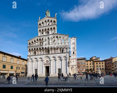 Basilika San Michele in Foro, Römisch-katholische Kirche, Lucca, Toskana, Italien Stockfoto